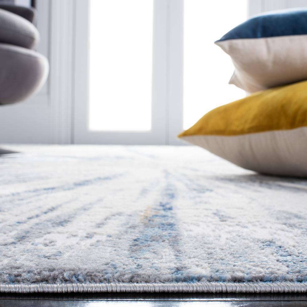 Amelia ALA449 Power Loomed Indoor Area Rug - Grey/Blue - 4'5"x6'5" - Safavieh
