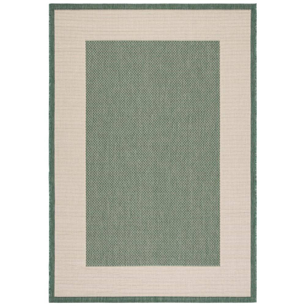 Courtyard CY7987 Power Loomed Indoor/Outdoor Accent Rug - Dark Green/Beige - 2'7"x5' - Safavieh.