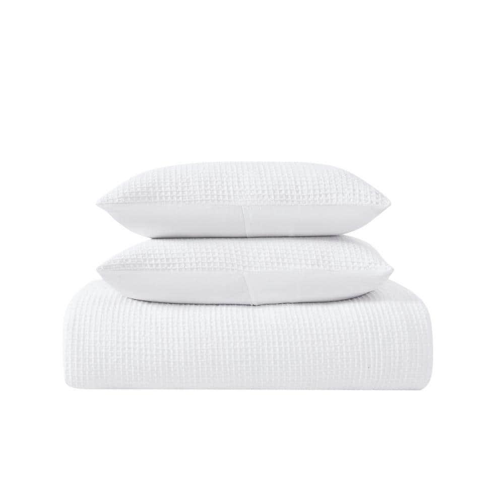Truly Soft Textured Waffle Weave Comforter Set