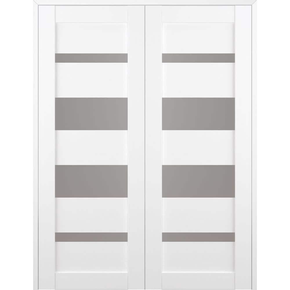 Belldinni Paneled Wood and Glass Prefinished Mirella Standard Door
