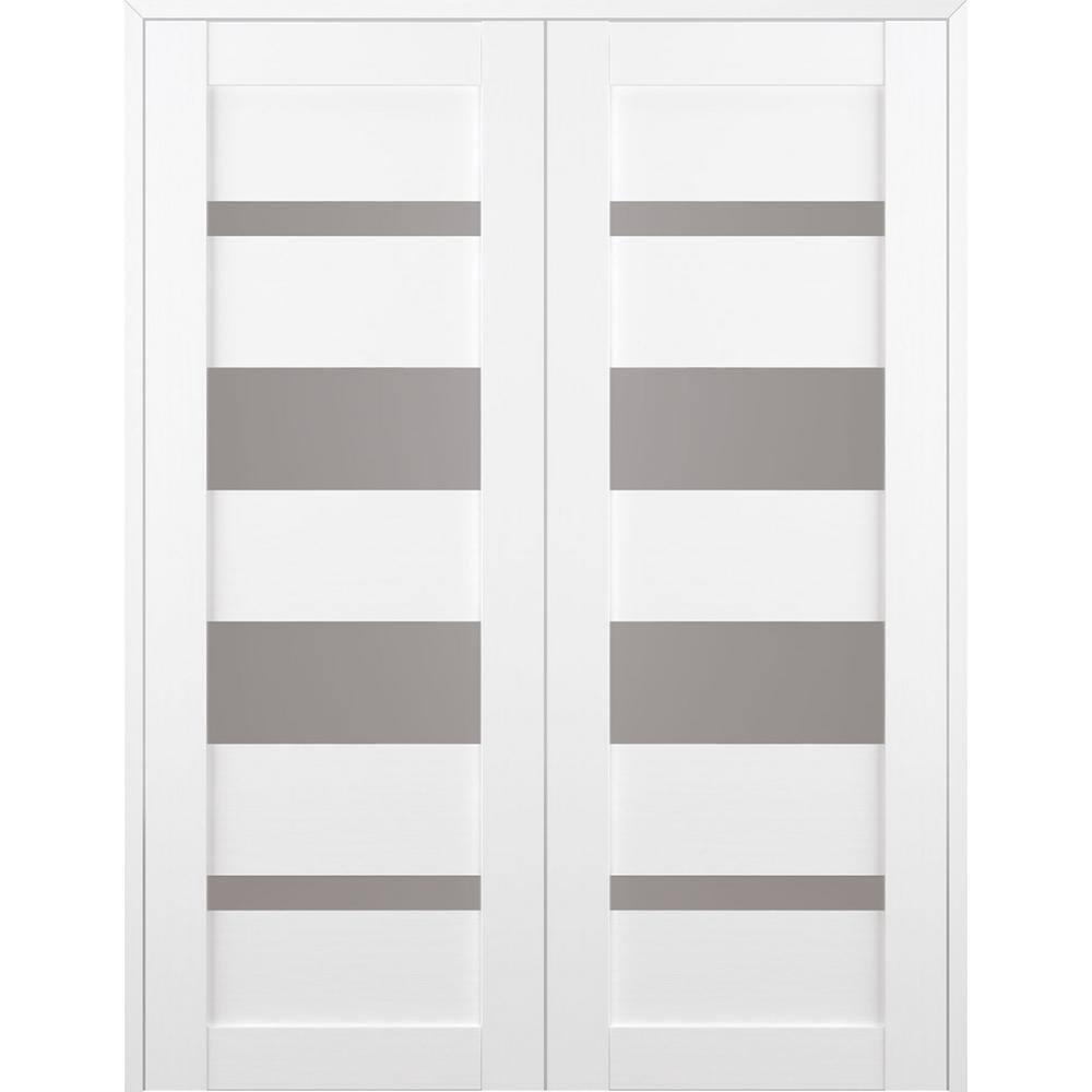 Belldinni Paneled Wood and Glass Prefinished Mirella Standard Door