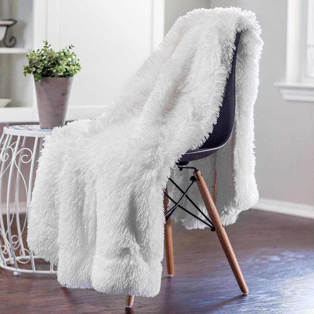 Chanasya Shaggy Shaggy Super Elegent Sherpa Long Fur Throw