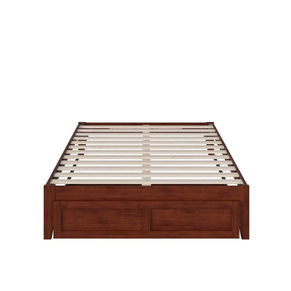 AFI Furnishings Colorado Full Bed with Foot Drawer and USB Turbo Charger in Walnut