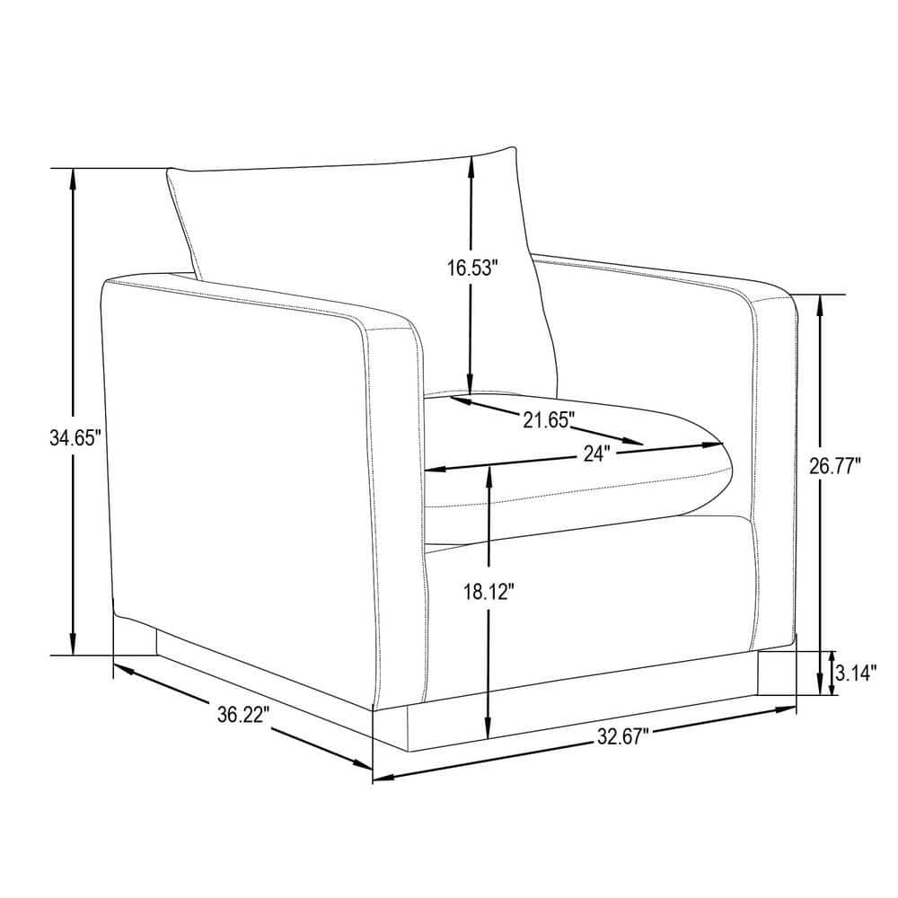 LeisureMod Nervo Accent Arm Chair Upholstered in Faux Leather with Gold Stainless Steel Frame in Cognac Tan