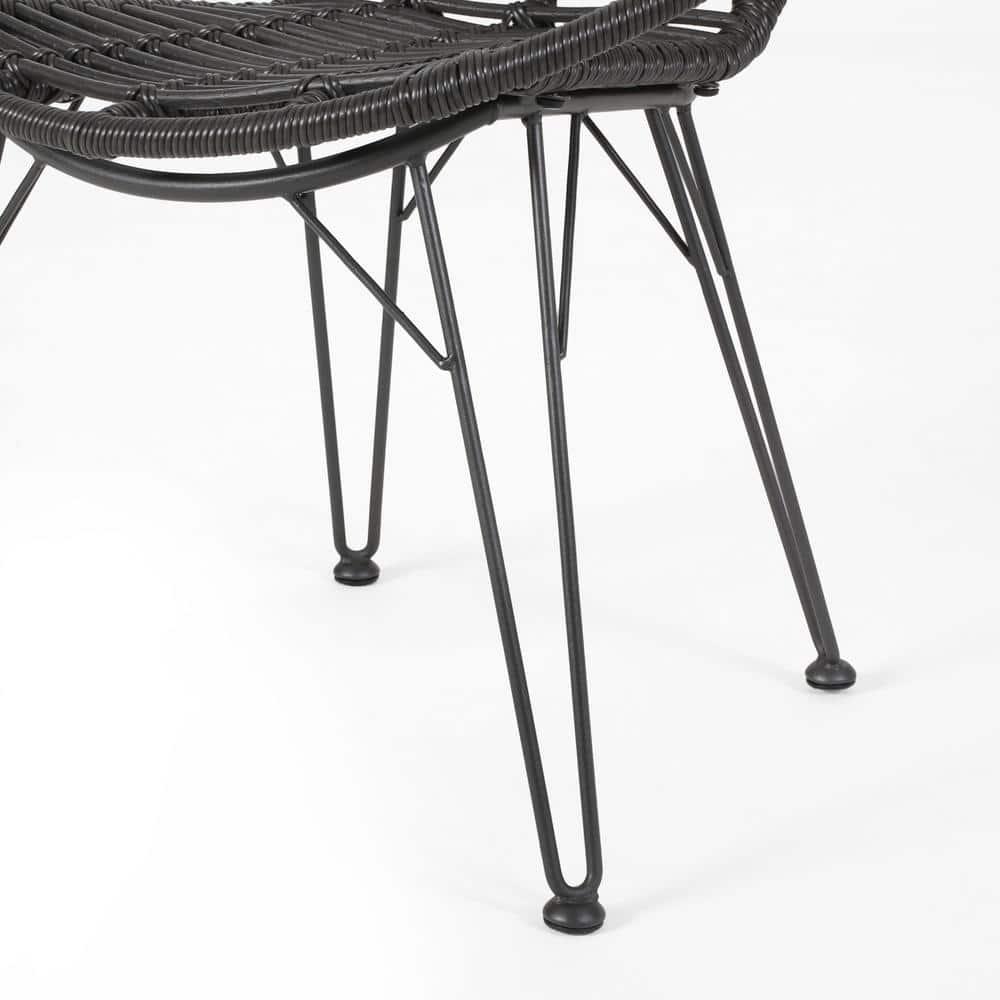 George Oliver Durham Polyethylene (PE) Wicker Wicker Outdoor Dining Side Chair (Set of 2)