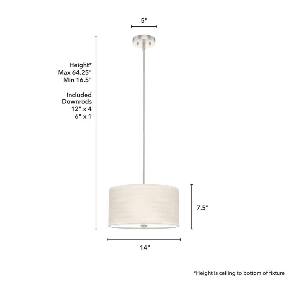 Hunter Fan Solhaven 2 - Light Shaded Drum Pendant