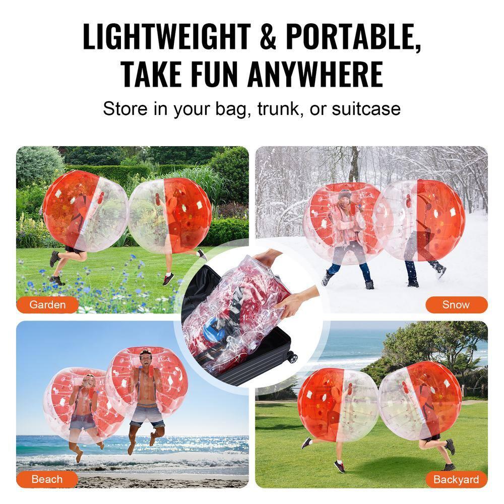 VEVOR Inflatable Bumper Ball 1-Pack, 5FT/1.5M Body Sumo Zorb Balls for Teen & Adult, 0.8mm Thick PVC Human Hamster Bubble Balls