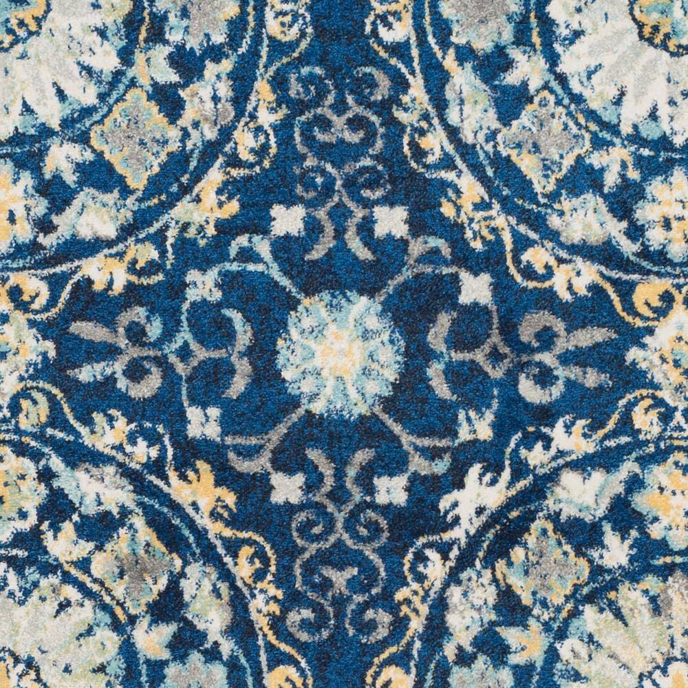 Evoke EVK252 Power Loomed Area Rug - Navy/Ivory - 5'3"x7'6" - Safavieh.