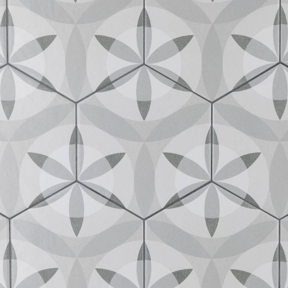 Hexatile 7"x 8" Porcelain Moroccan Wall & Floor Tile