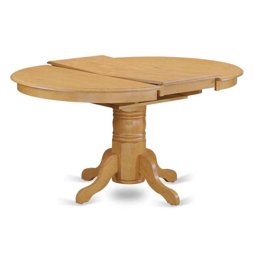 East West Furniture Avon 7-piece Wood Table and Dining Chair Set in Oak
