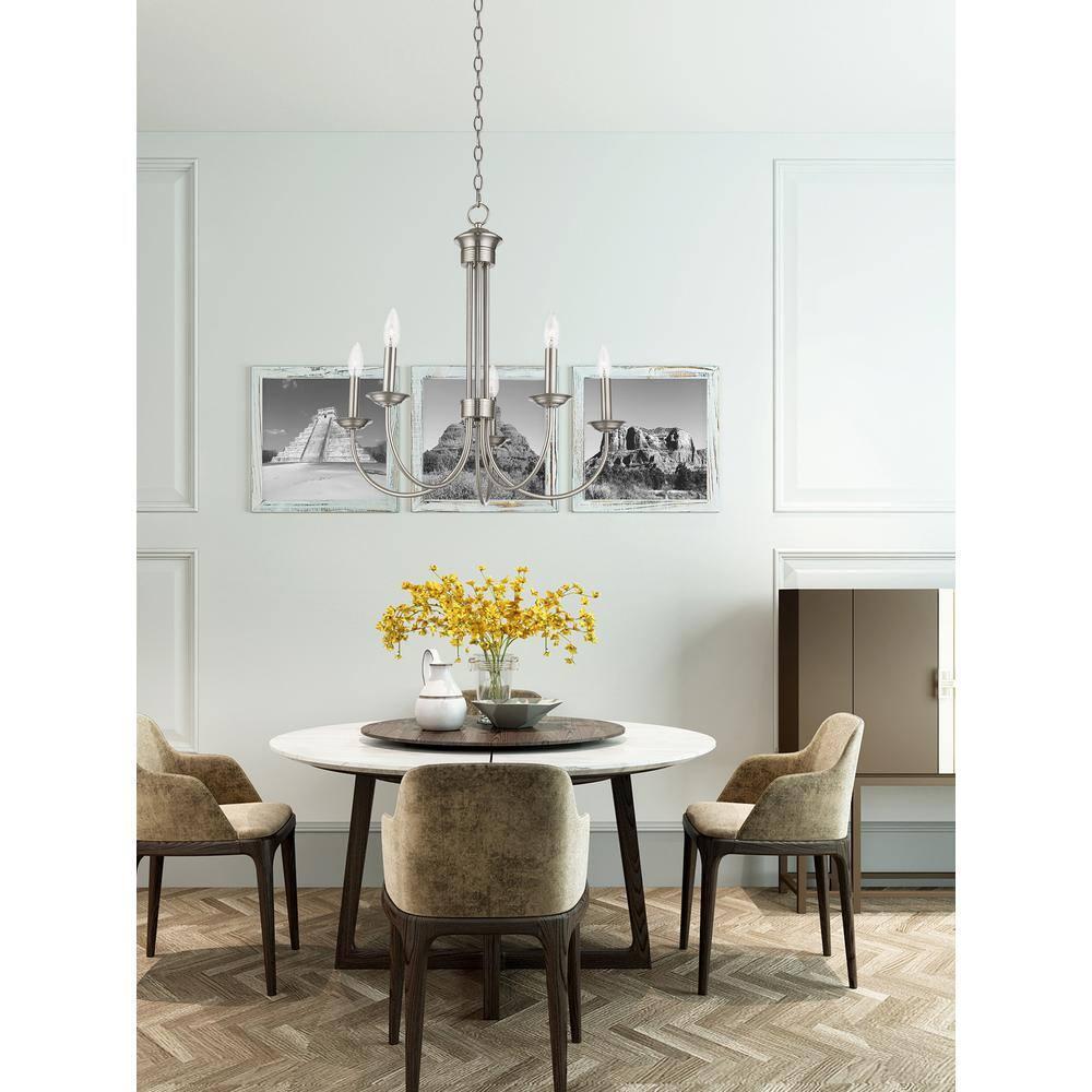 Livex Lighting Estate 5 - Light Chandelier in  Brushed Nickel