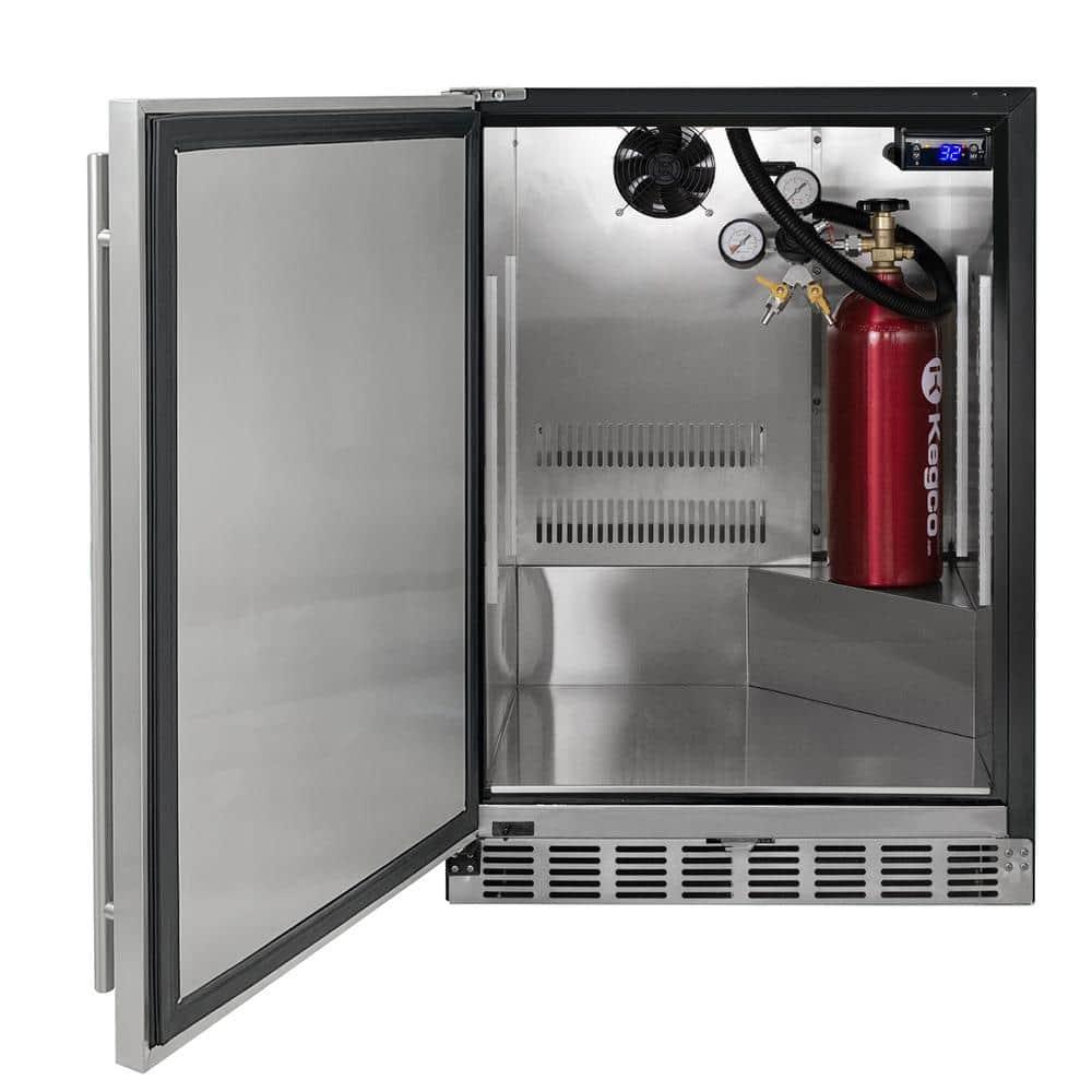 Kegco Kegco 24" Wide Outdoor Single Tap All Stainless Steel Built-In Kegerator with Kit