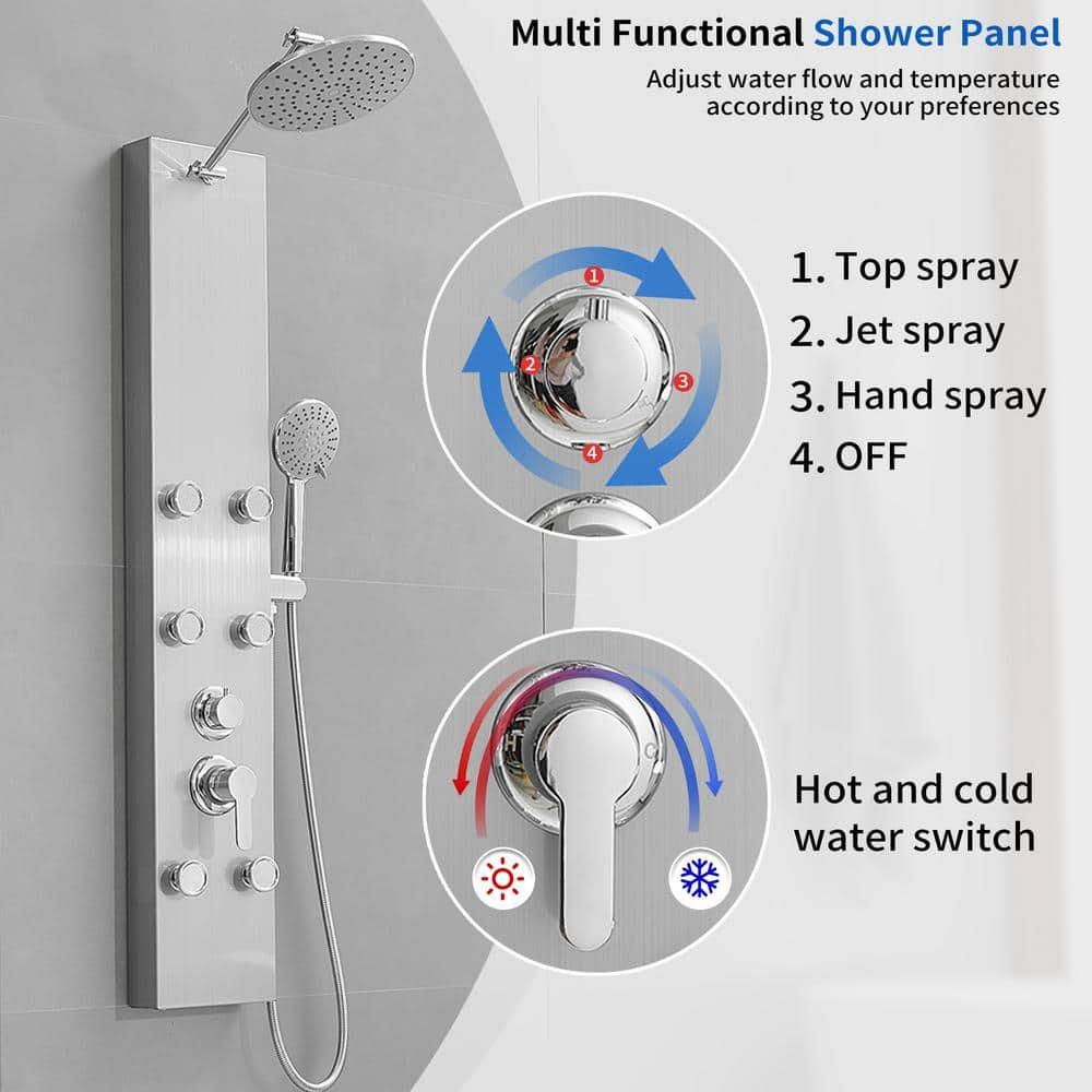 60.55'' Shower Panel with Adjustable Shower Head