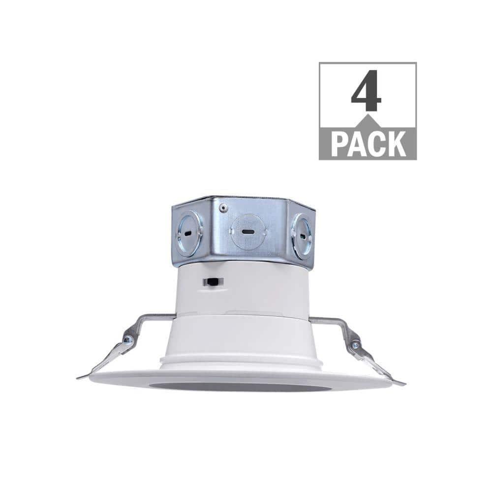 ETi Solid State Lighting 6 in. Canless 120-277v T24 Integrated LED Recessed Light Trim (Set of 4) 53192211-4PK