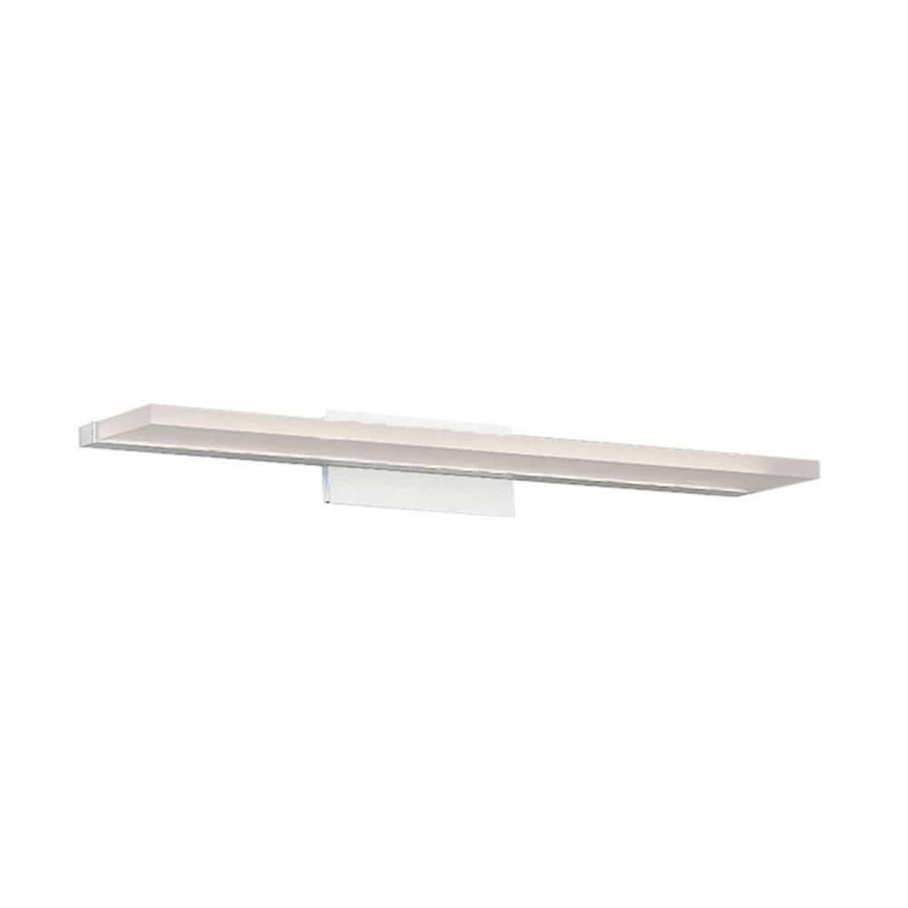 WAC Lighting Level 24" 1-Light LED 3500K Aluminum Bathroom Vanity Light in White