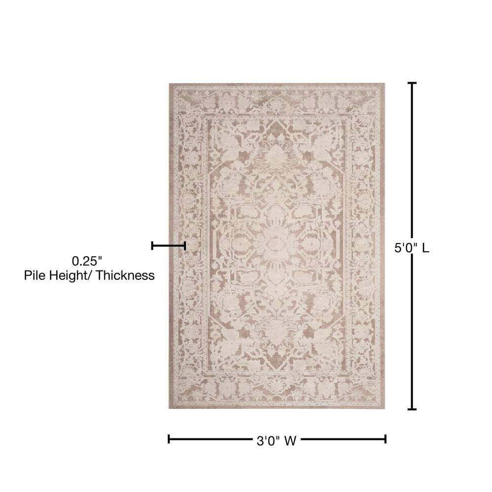 Reflection RFT665 Power Loomed Indoor Accent Rug - Beige/Cream - 3'x5' - Safavieh.