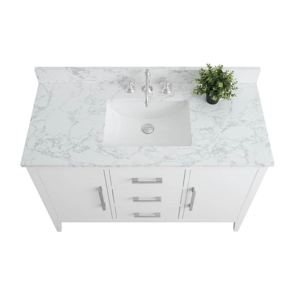 48'' Single Bathroom Vanity with Engineered Marble Top