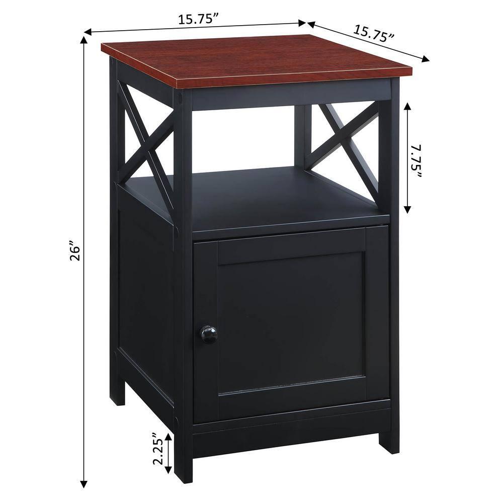 Convenience Concepts Oxford End Table with Cabinet, Multiple Finishes