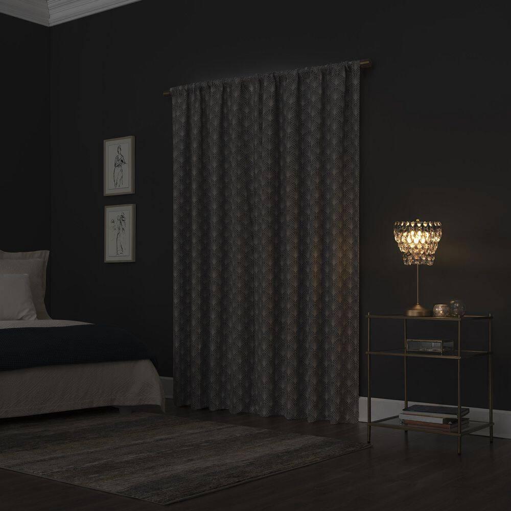 Scott Living Montauk Art Deco 100% Blackout Back Tab Curtain Panel & Reviews | Wayfair