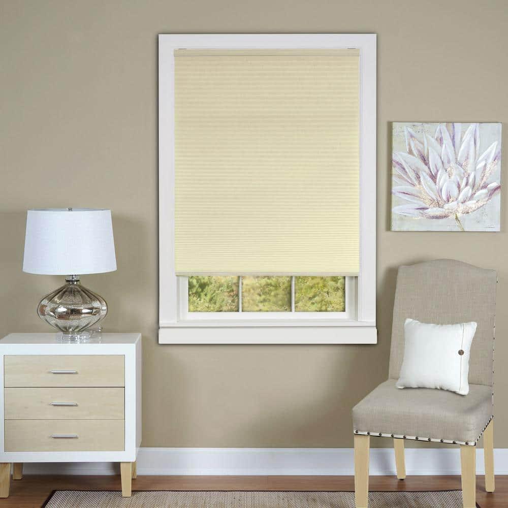 Achim Top Down Bottom Up Cordless Polyester Light Filtering Cellular Shade, Alabaster, 64" x 29"