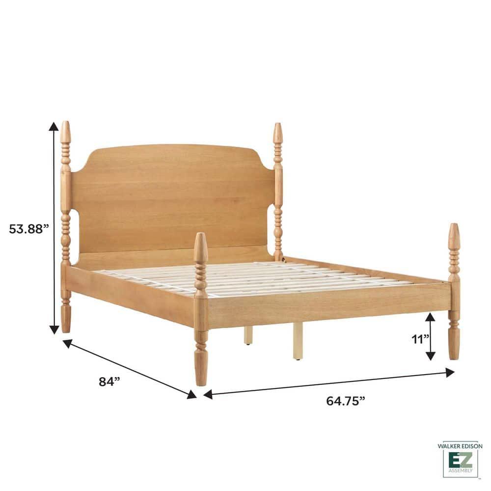 Vivienne Traditional Easy Assembly Solid Wood Turned Spindle Bed