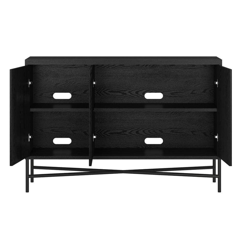 Evelyn&Zoe 48" Modern Contemporary Buffet Table Black