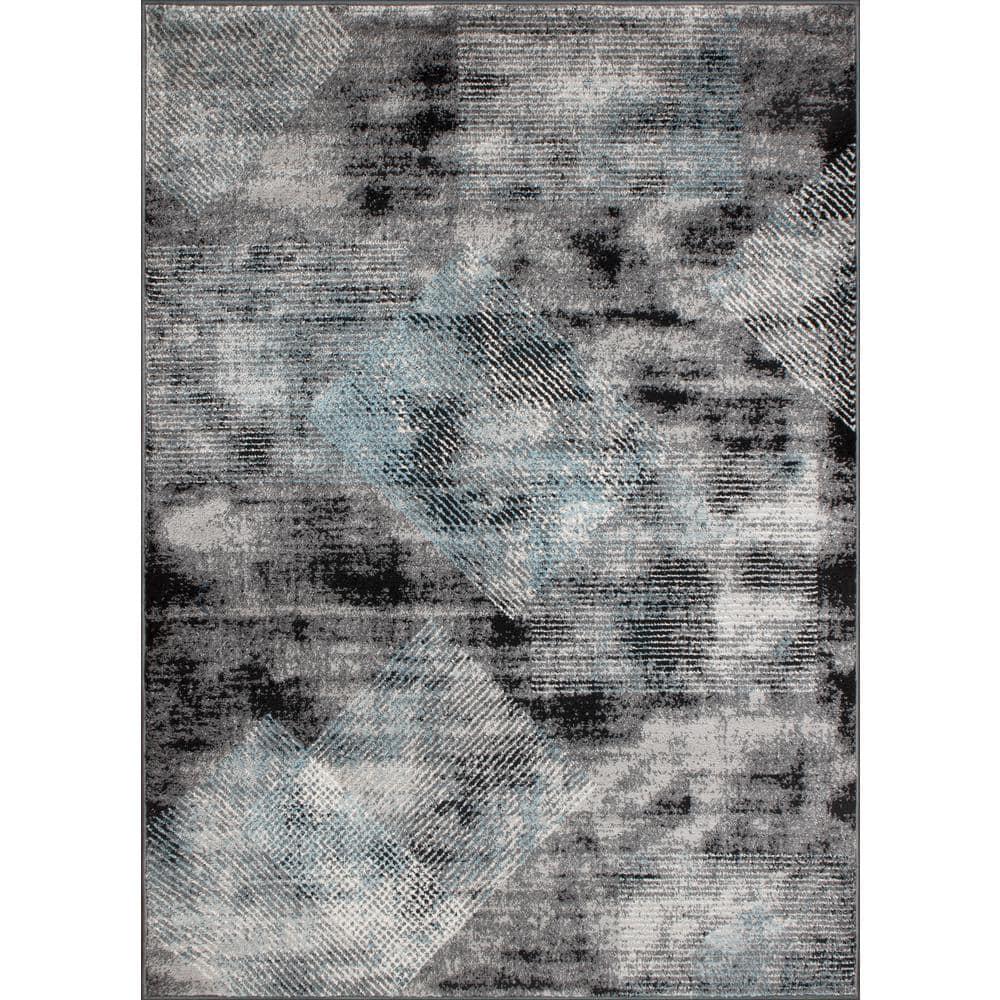 World Rug Gallery Contemporary Distressed Geometric Area Rug