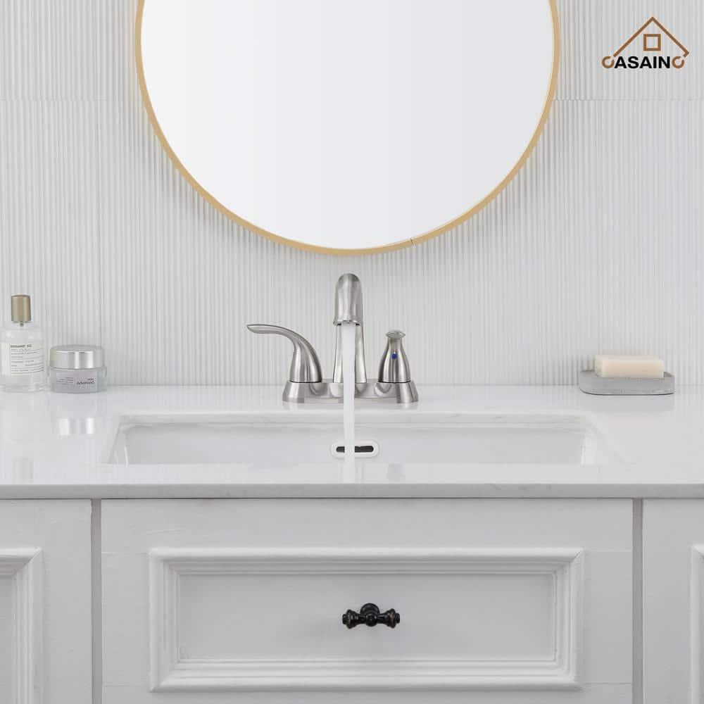 1.2 Flow Centerset Bathroom Sink Faucet with Drain