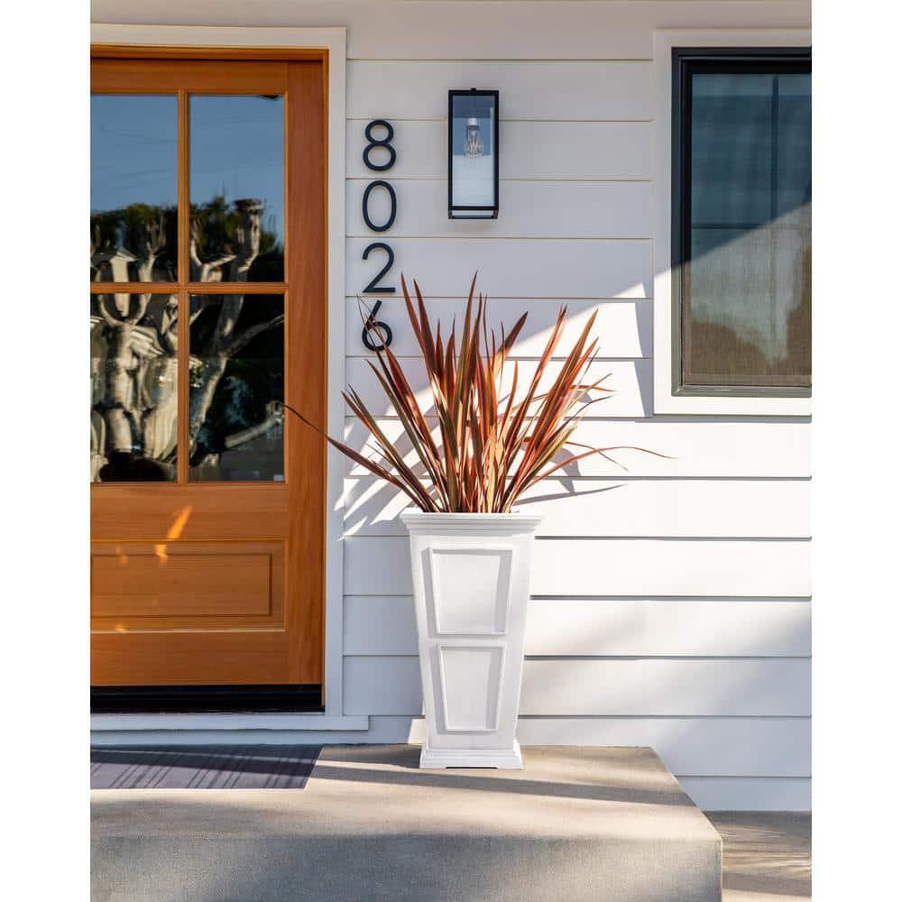 Veradek Brixton Tall 26" Plastic Planter - White
