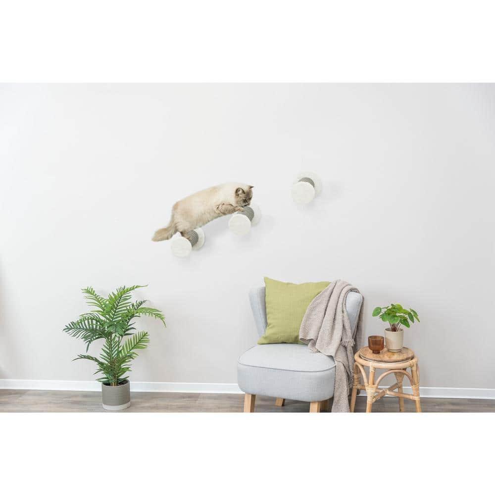 TRIXIE Wall Mount Cat Climbing Steps, Cat Furniture, Scratching Post, 3pcs