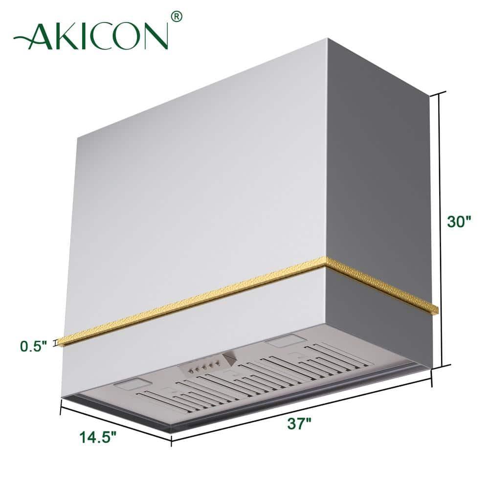 Akicon 36" 600 CFM Ducted (Vented) Wall Range Hood