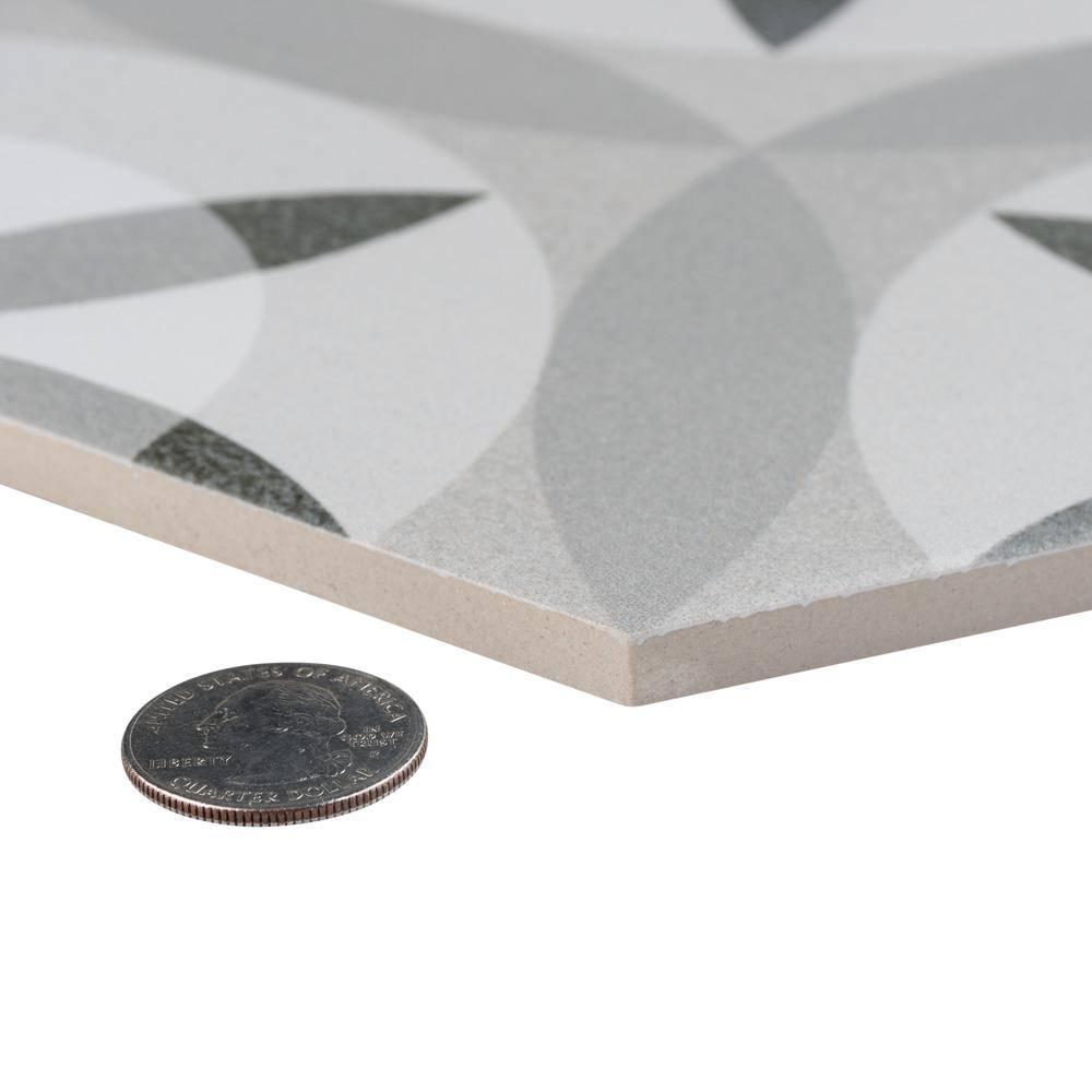 Hexatile 7"x 8" Porcelain Moroccan Wall & Floor Tile