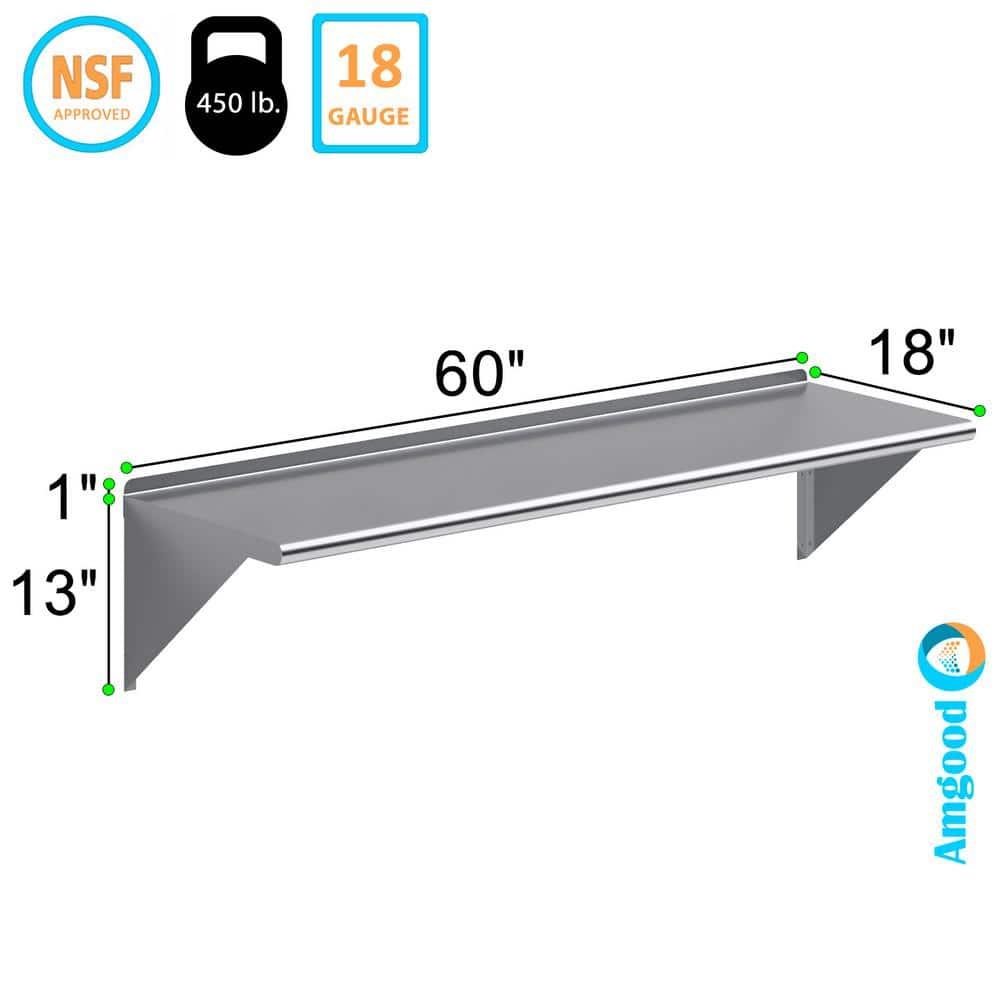 Amgood Stainless Steel Wall Mount Shelf
