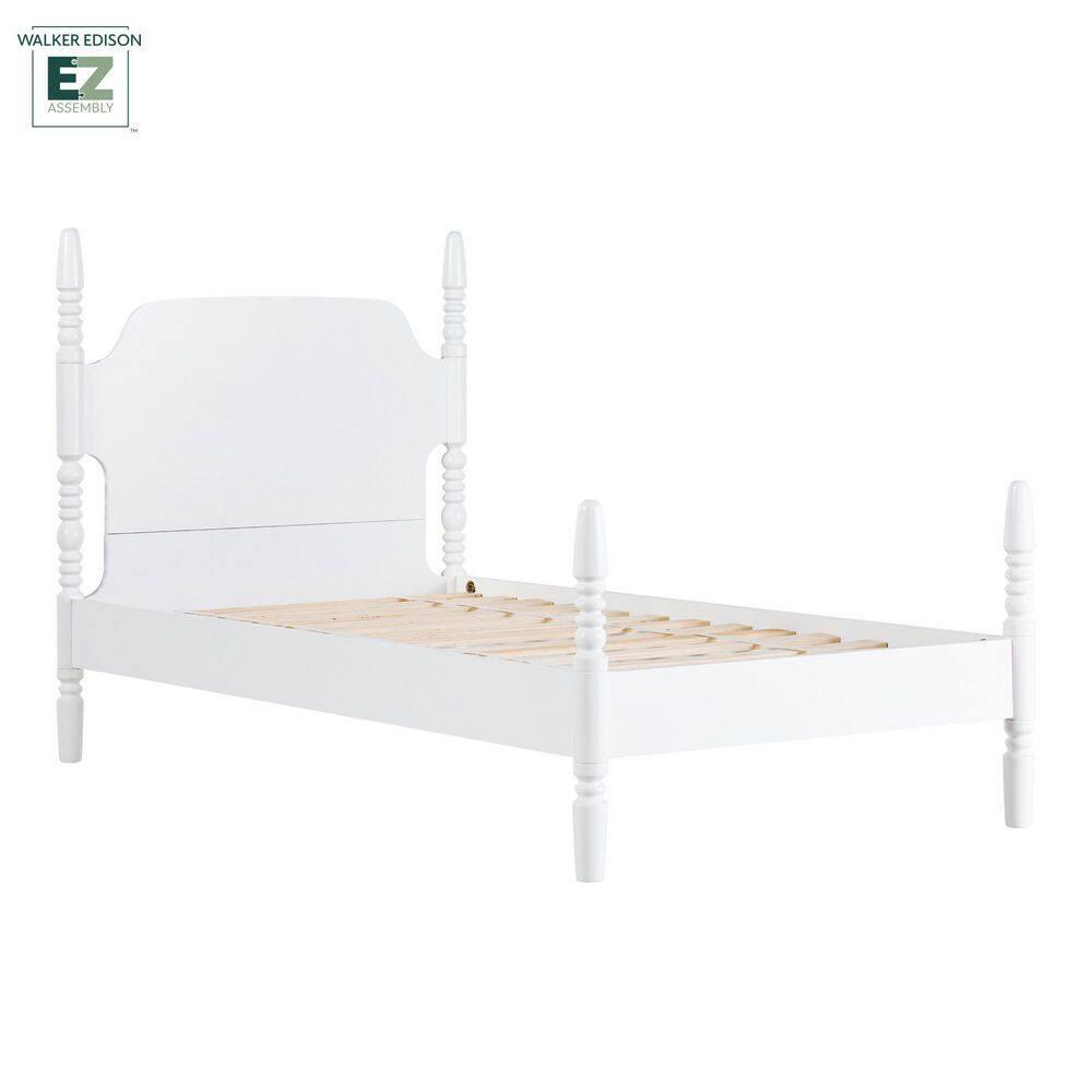 Vivienne Traditional Easy Assembly Solid Wood Twin Spindle Bed