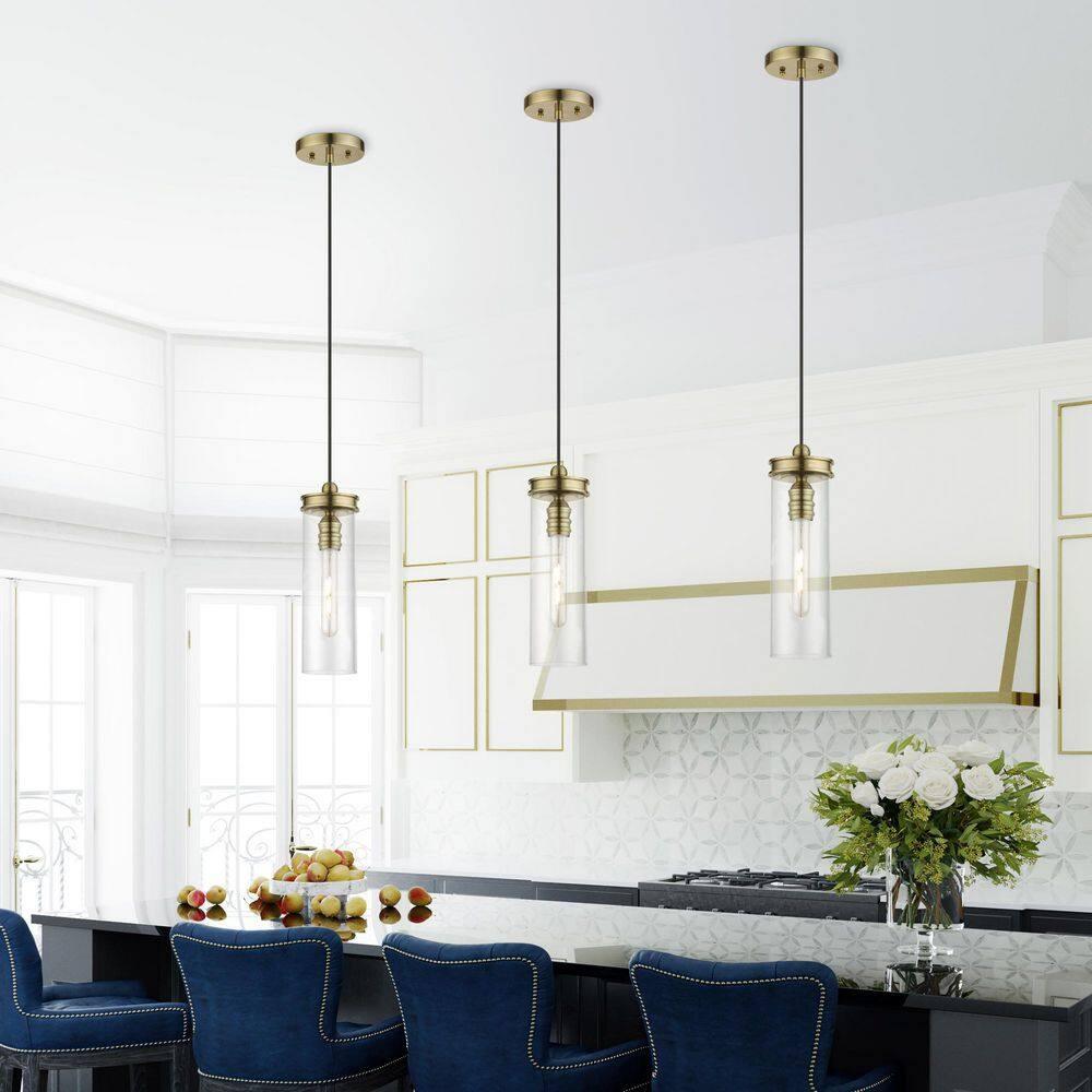 Livex Lighting Devoe 1 - Light Pendant in  Antique Brass