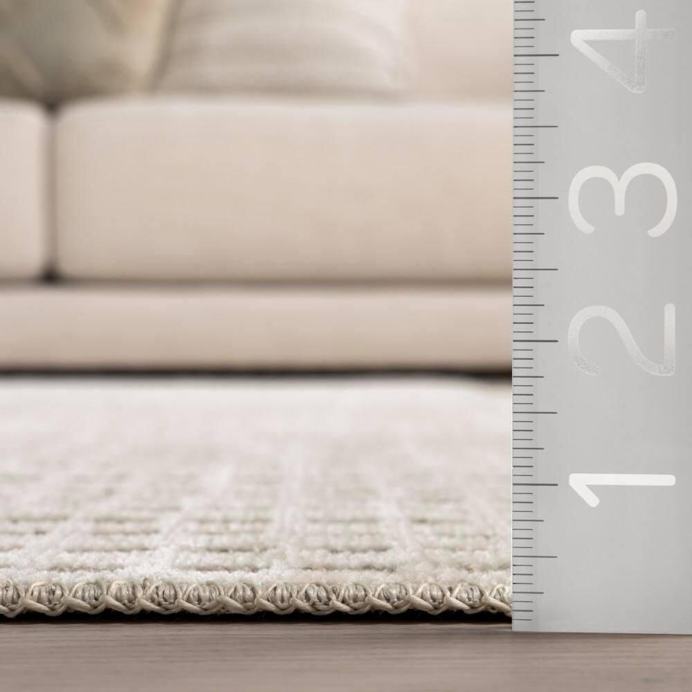 Nuloom Kirby Plaid Pet Friendly Premium Reversible Machine Washable Area Rug, 7' 10" x 10', Cream