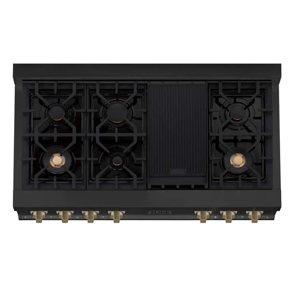 ZLINE Autograph 48 in. Legacy Gas Rangetop in Stainless Steel