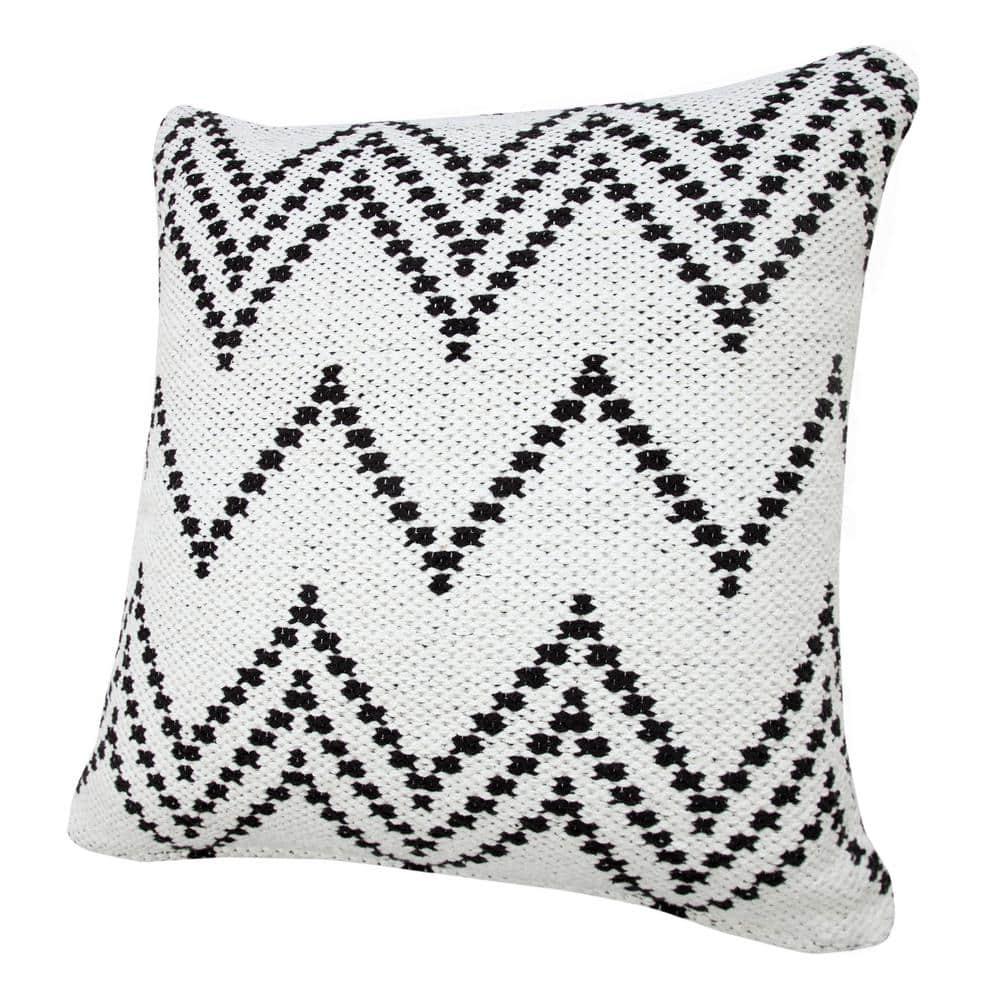 ZeaZu Chevron Cotton Reversible Throw Pillow