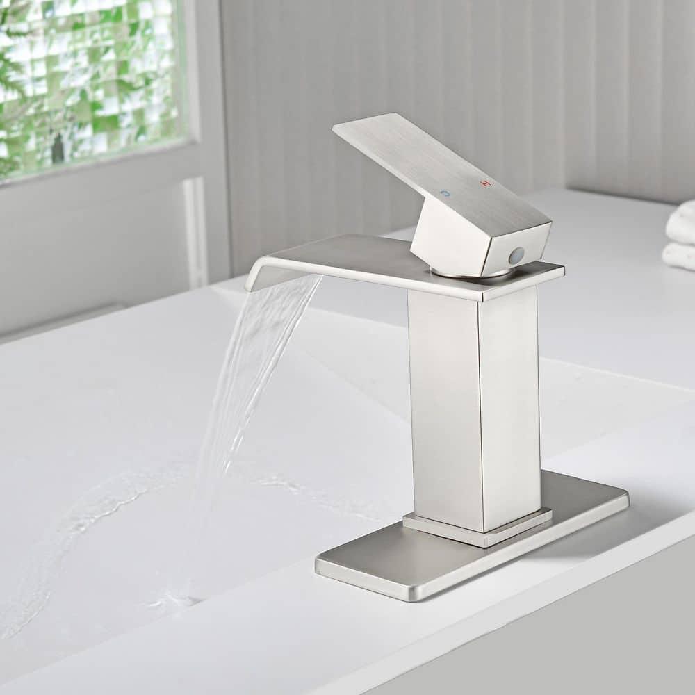 1 Single-handle Bathroom Faucet with Drain Assembly