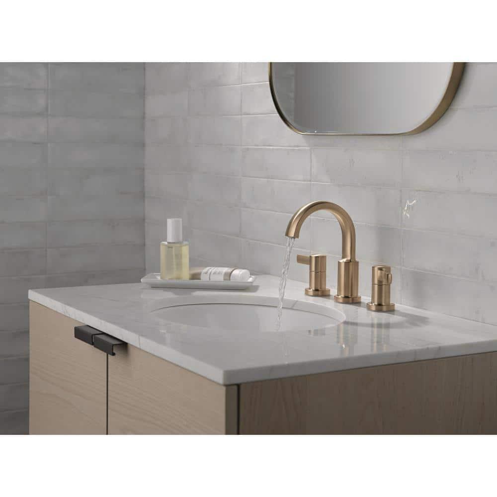 Albion Widespread Bathroom Faucet 3 Hole, 2-handle Bathroom Sink Faucet with Drain Assembly