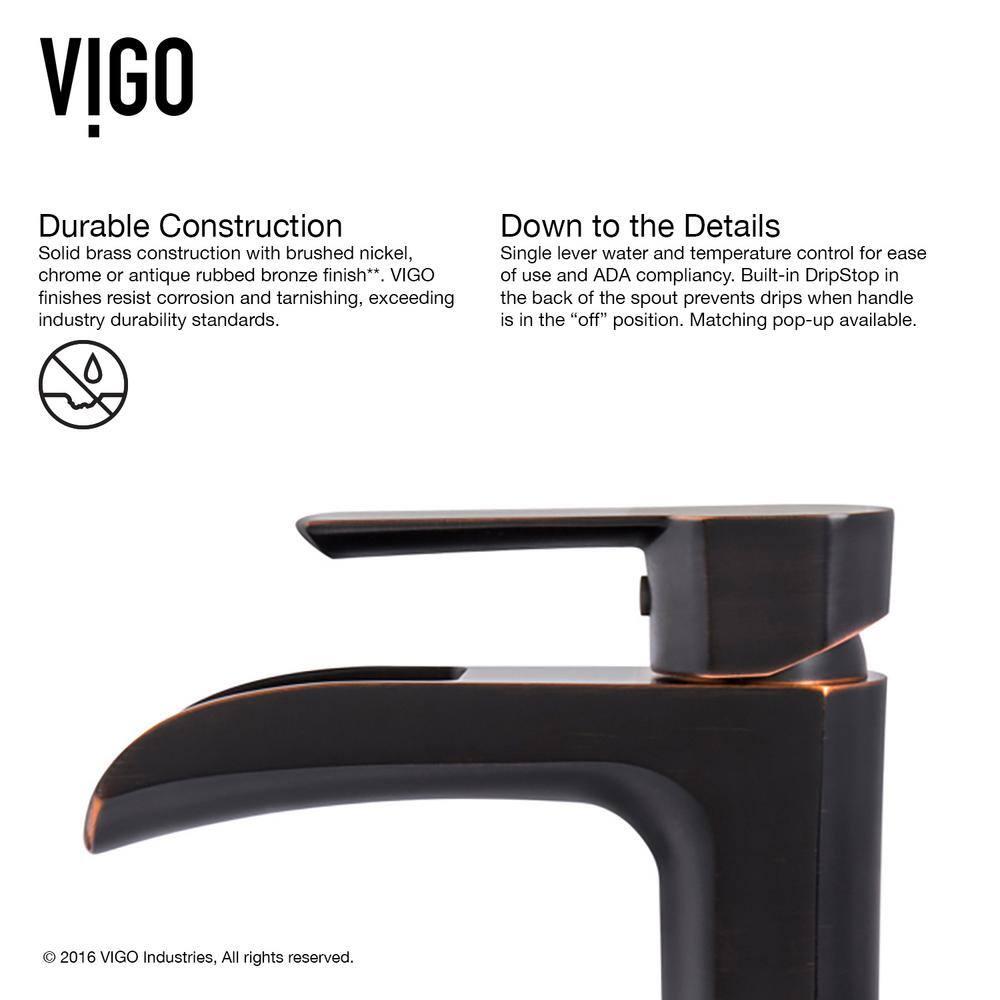 Niko 11" H Single Handle Vessel Sink Bathroom Faucetwith Pop-up Drain