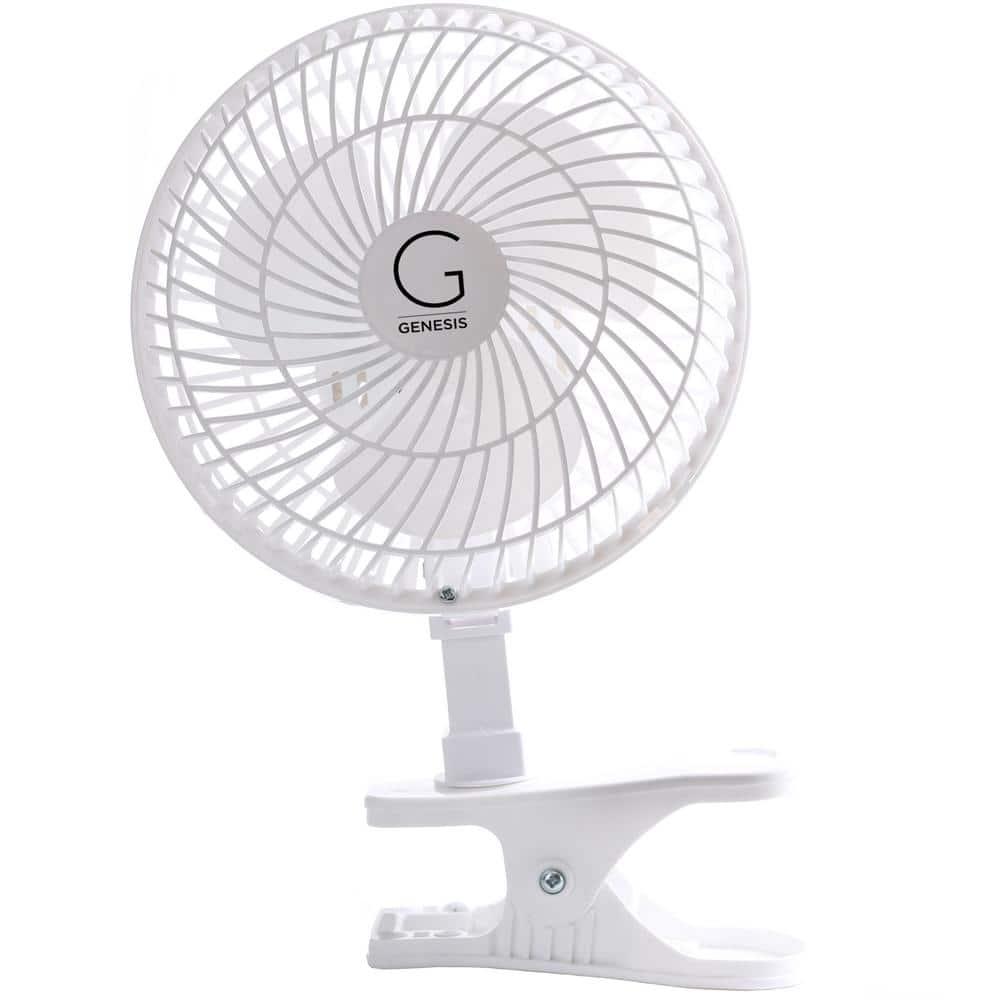 Genesis Indoor 5 in 2 speed Clip On Fans,Table Fans with A1CLIPFANWHITE, White