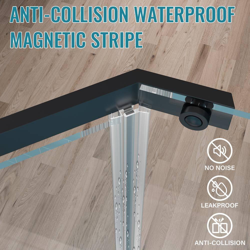 36 in. W x 72 in. H Neo Angle Pivot Semi Frameless Corner Shower Enclosure