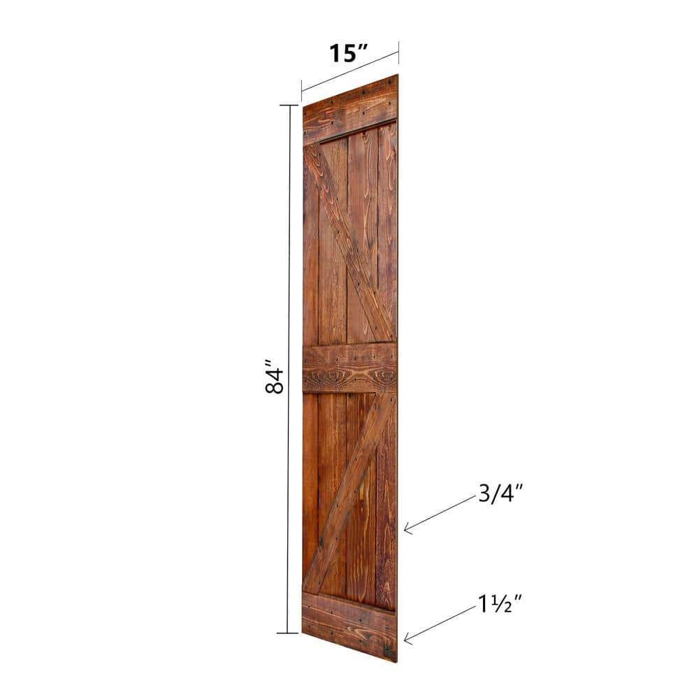 IsLife K Style Finished Solid Wood Bi-Fold Double Barn Door With Hardware Kit -Assembly Needed