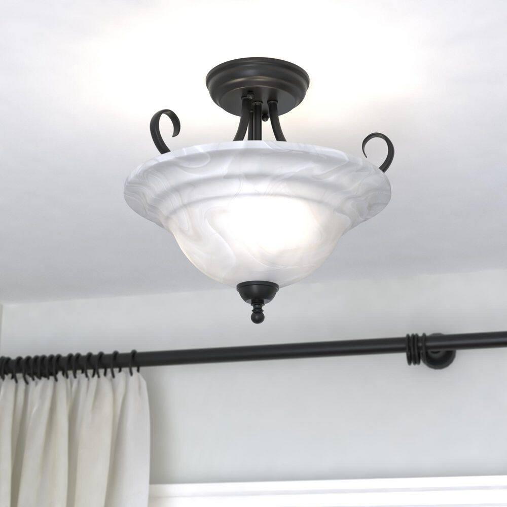 Vaxcel Babylon 3 - Light Flush Mount in  Oil Burnished Bronze