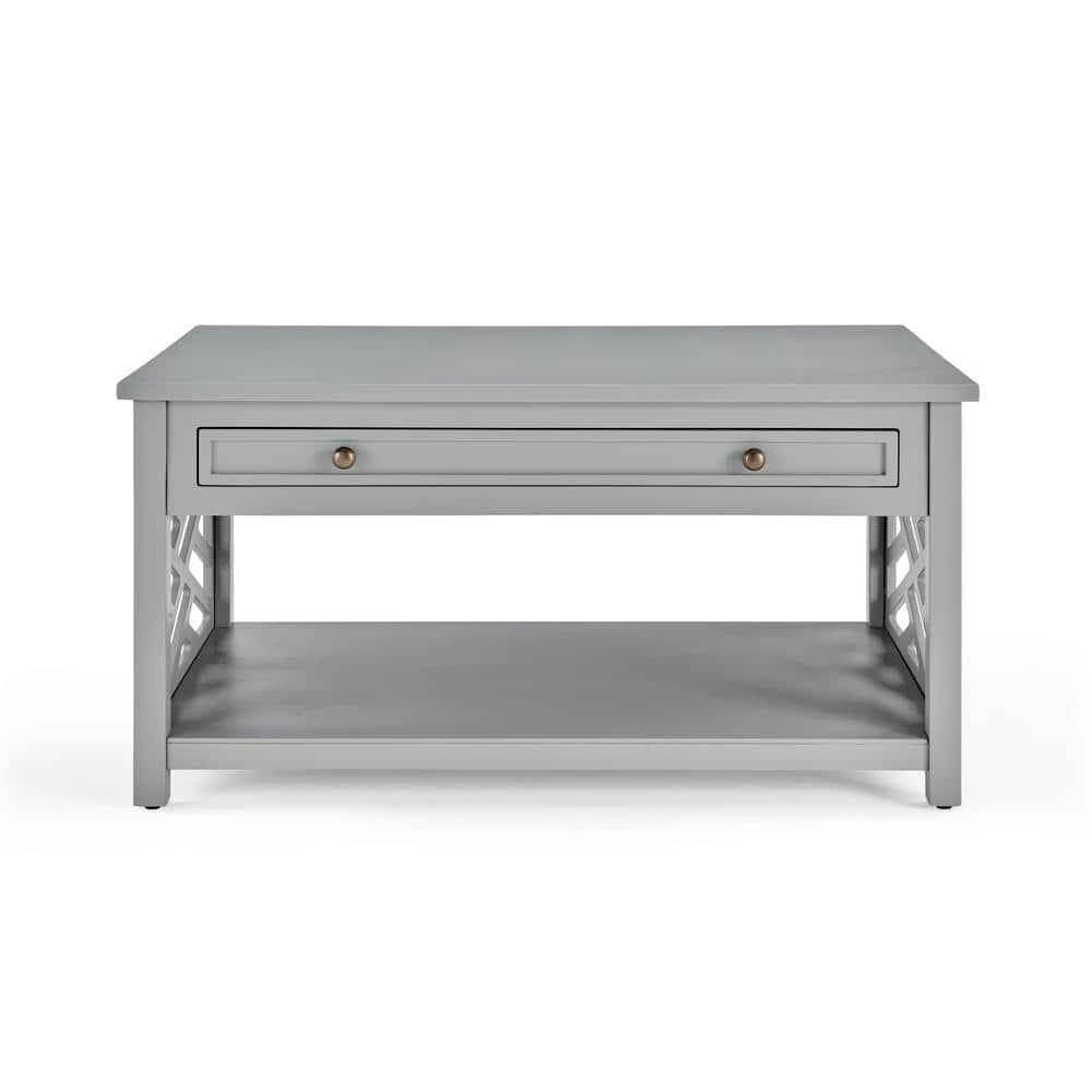 Alaterre Coventry 36" Coffee Table with Drawer and Two End Tables with Tray, Set of 3