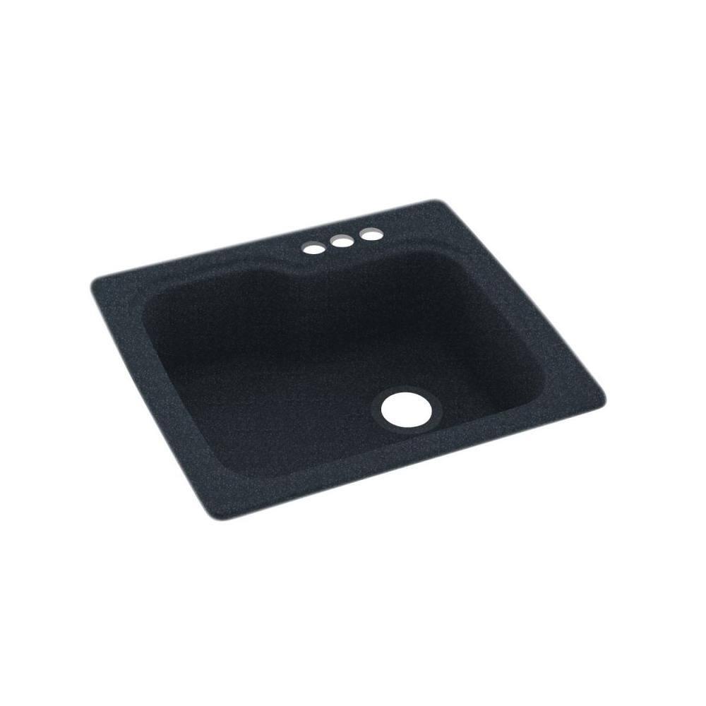 Swan 25'' L Single Bowl Solid Surface Kitchen Sink KS02522SB.010-3