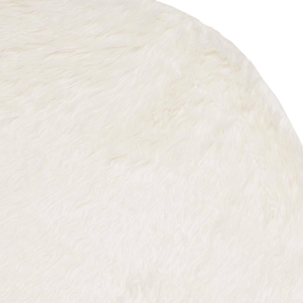 Faux Sheep Skin FSS115 Power Loomed Indoor Area Rug - Ivory - 5'x7' - Safavieh