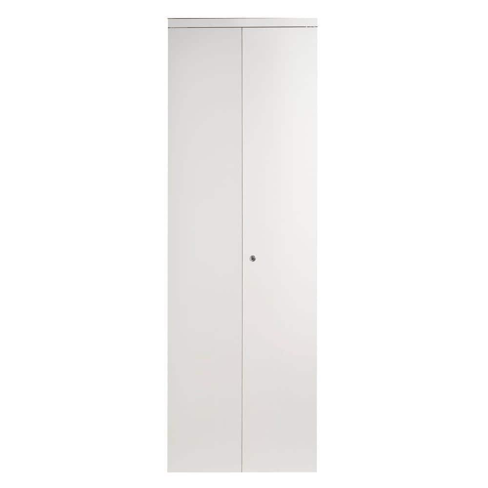 Custom Door and Mirror 80'' Solid + Manufactured Wood Flush Painted Bi-Fold Door