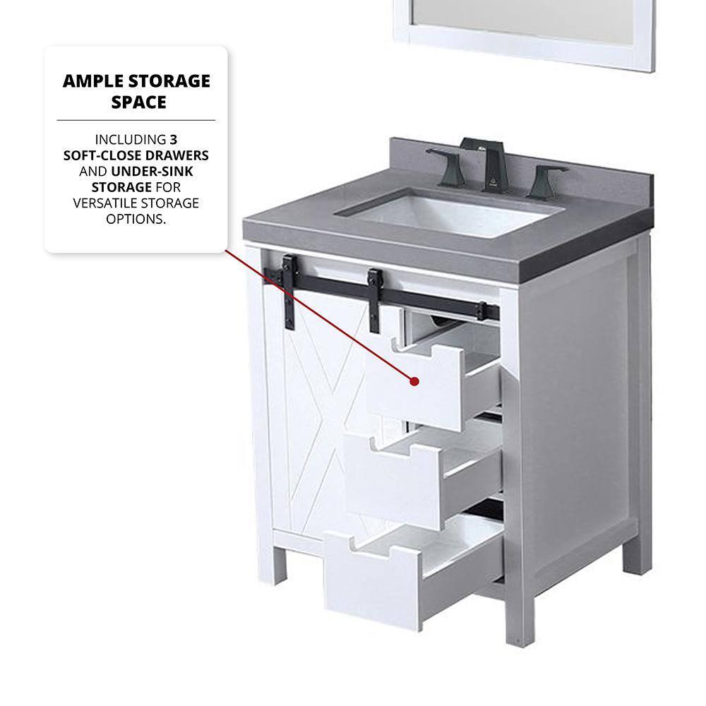 Lexora Marsyas 30 in W x 22 in D Single Bath Vanity